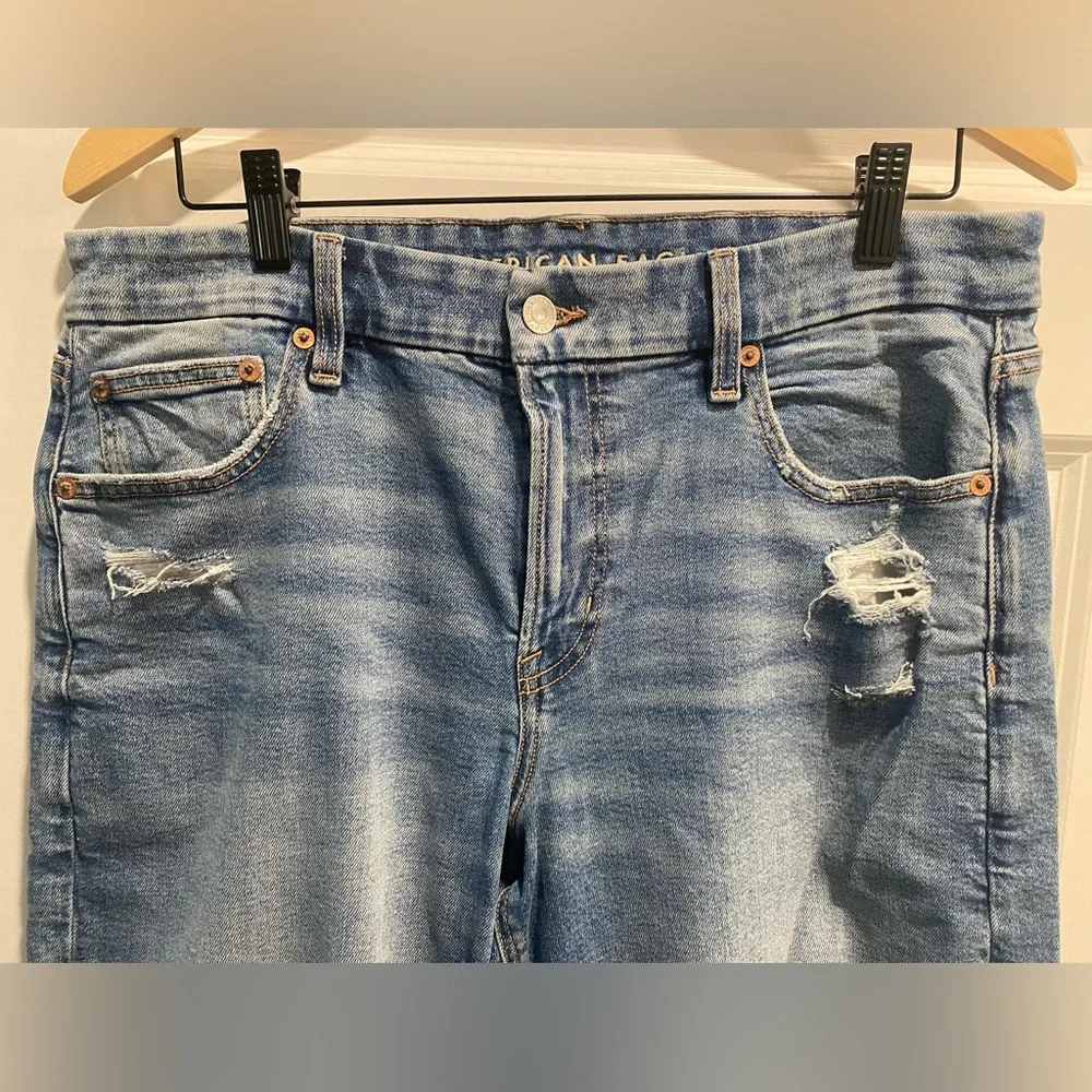 NWT American Eagle Outfitters Jeans, 14 L, curvy/straight!! Super cute!! - Picture 5 of 8
